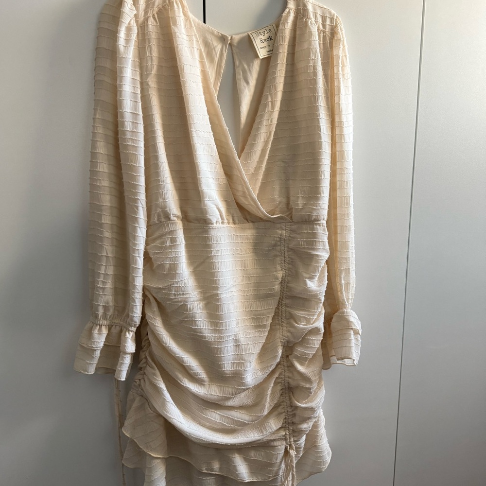 VICI: Style Rack Cream Long Sleeve Dress